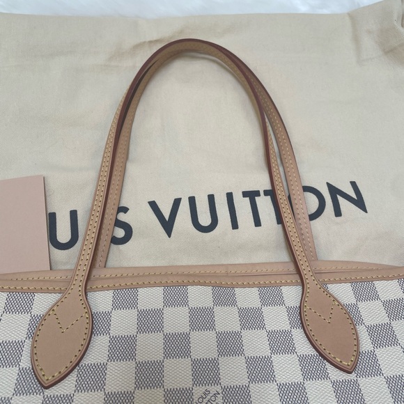 Louis Vuitton Neverfull MM Damier Azur Rose Ballerine *Made in France* - Picture 5 of 16